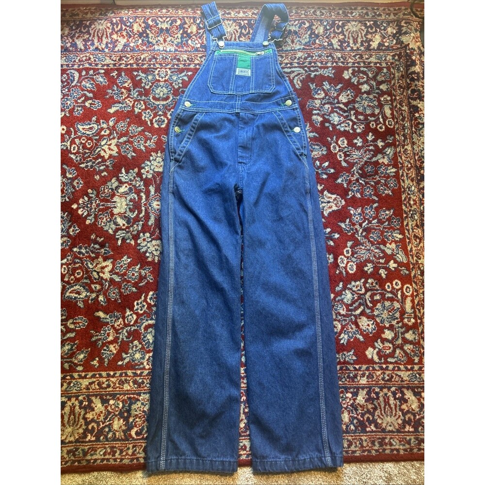 Liberty Youth  Bib Overalls Blue Jean Denim Size 12